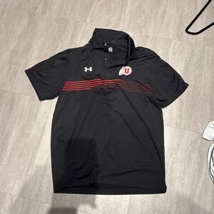 Utah black polo shirt large